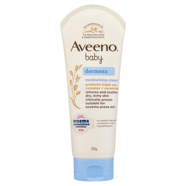 Aveeno Baby Dermexa Fragrance Free Eczema Prone Sensitive Moisturising Cream 206g