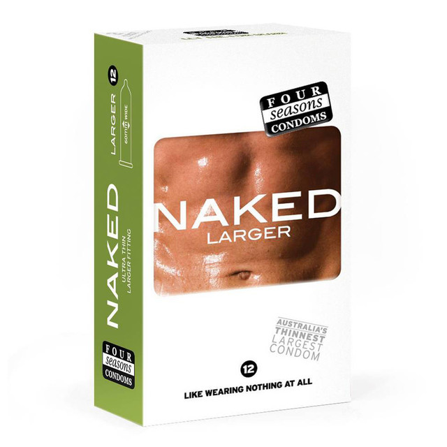 Four Seasons Naked Larger Ultra Thin Condoms 12 Pack