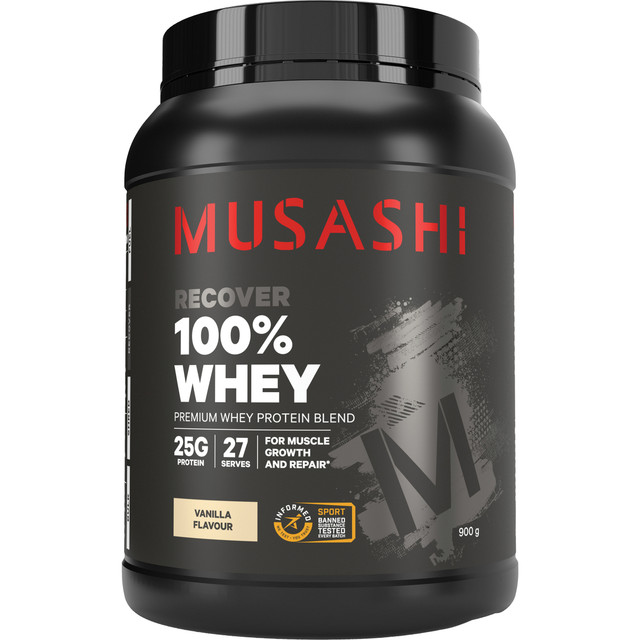 Musashi 100% Whey Vanilla 900g Musashi 100% Whey Vanilla 900g