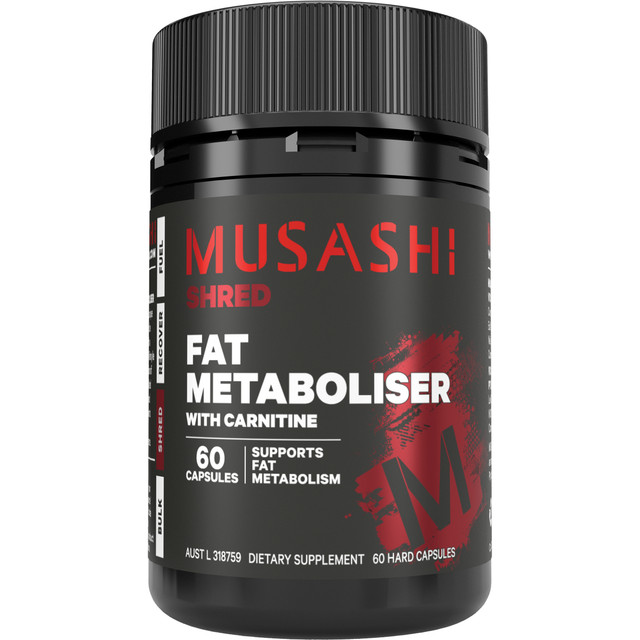 Musashi Fat Metaboliser with Carnitine 60 Capsules Musashi Fat Metaboliser with Carnitine 60 Capsules