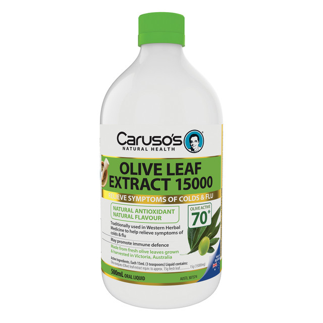 Caruso's Natural Health Olive Leaf Extract 15000 Oral Liquid 500ml