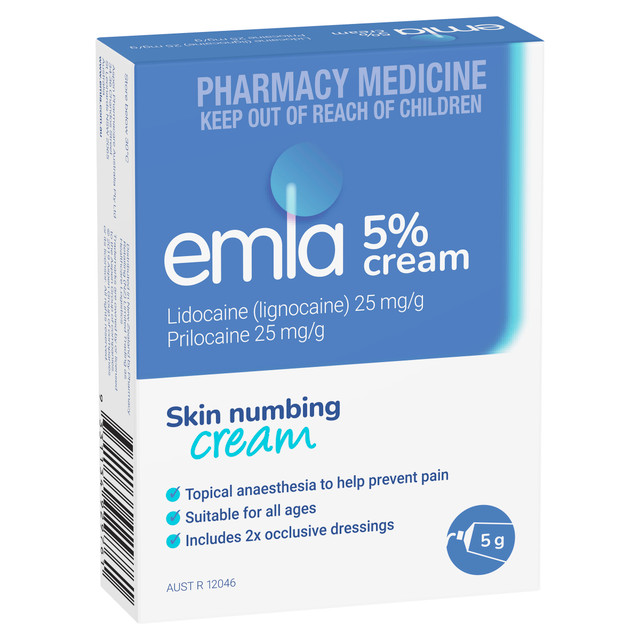 Emla 5% Numbing Cream 5g with 2 Dressings Emla 5% Numbing Cream 5g with 2 Dressings