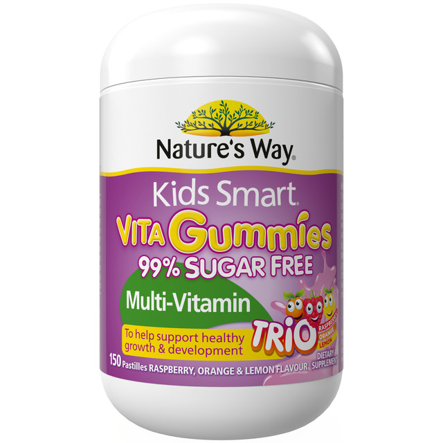 Nature's Way Kids Smart Vita Gummies 99% Sugar Free Multi-Vitamin Trio 150's