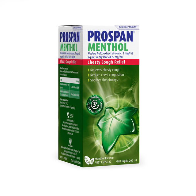 Prospan Chesty Cough Oral Liquid, Adult Menthol 200mL