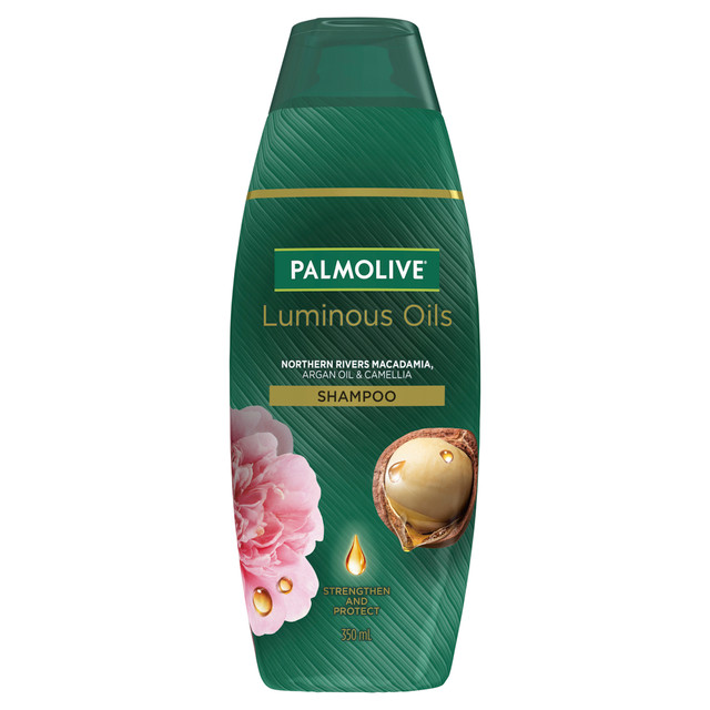 Palmolive Luminous Oils Hair Shampoo, Northern Rivers Macadamia, Argan Oil & Camellia, 350mL, Strengthen and Protect Palmolive Luminous Oils Hair Shampoo, Northern Rivers Macadamia, Argan Oil & Camellia, 350mL, Strengthen and Protect