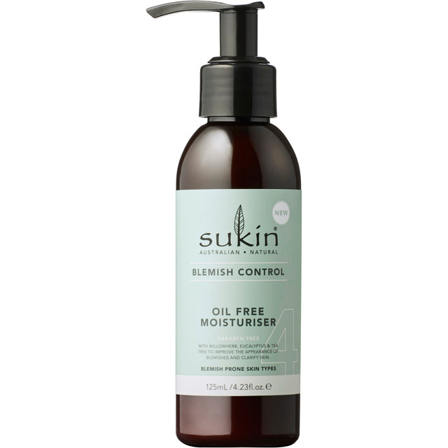 SUKIN BLEMISH CONTROL OIL FREE MOISTURISER 125ML