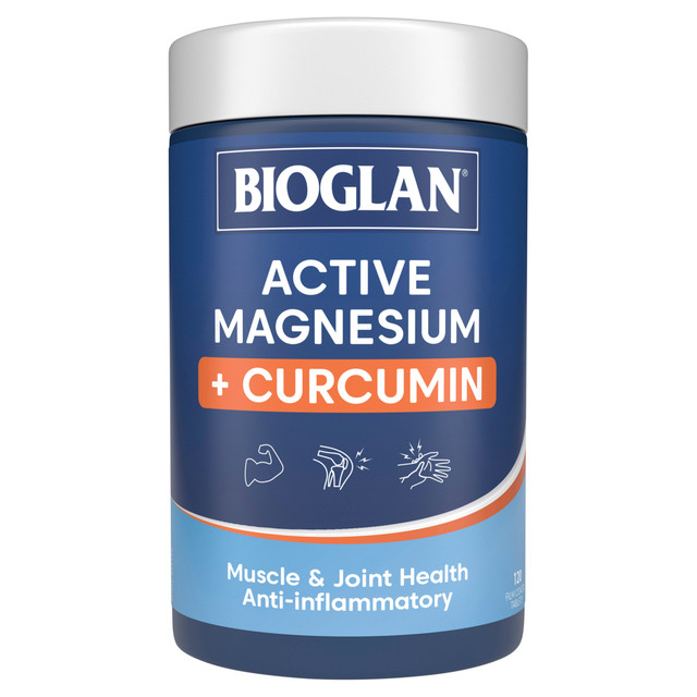 Bioglan Active Magnesium + Curcumin 120 Tablets