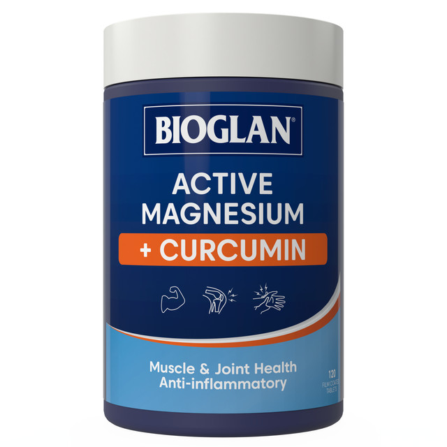 Bioglan Active Magnesium + Curcumin 120 Tablets