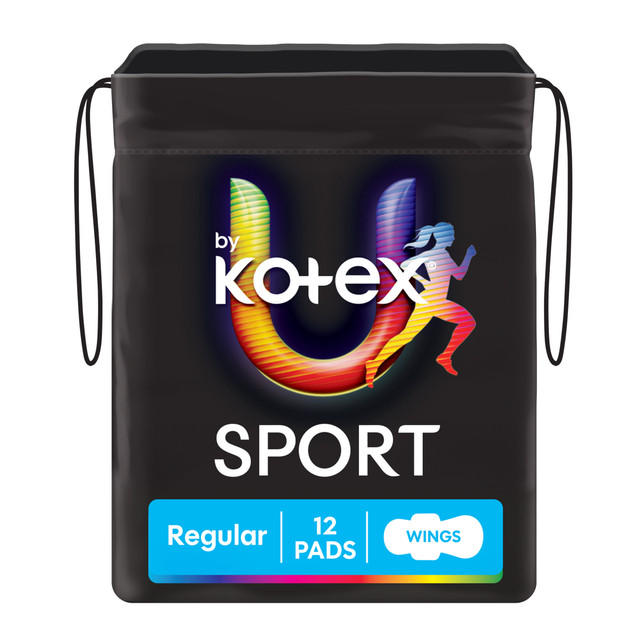 U by Kotex Sport Ultrathin Pads Regular with Wings 12 Pack