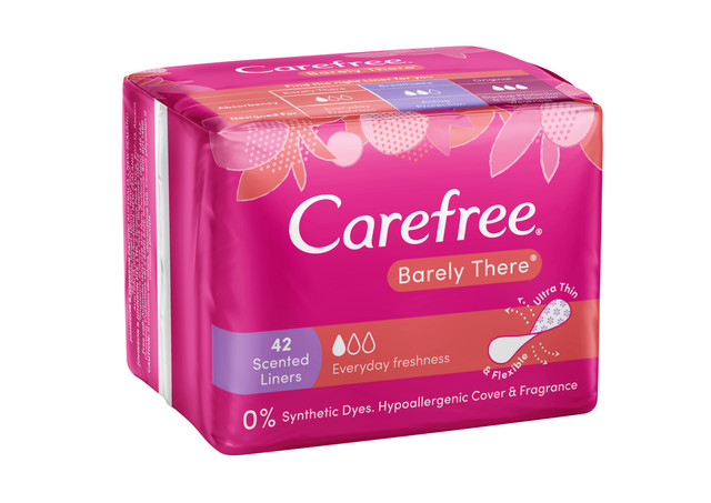 Carefree Barely There Scented Shower Fresh Liners 42 pack