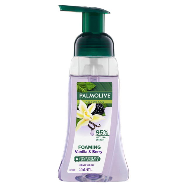 Palmolive Naturals, Foaming Hand Wash, Vanilla & Berry, 250mL Pump Palmolive Naturals, Foaming Hand Wash, Vanilla & Berry, 250mL Pump