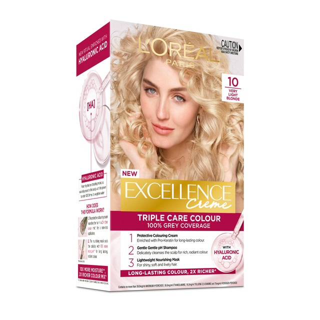 L'Oréal Paris Excellence Crème Permanent Hair Colour - 10 Very Light Blonde