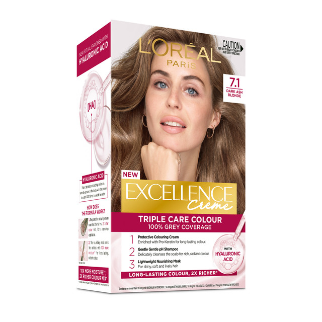 L'Oréal Paris Excellence Crème Permanent Hair Colour - 7.1 Dark Ash Blonde