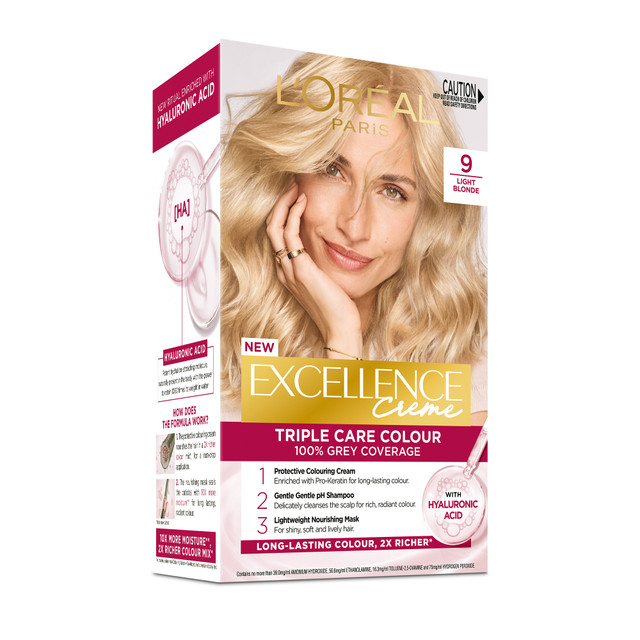 L'Oréal Paris Excellence Crème Permanent Hair Colour - 9 Light Blonde