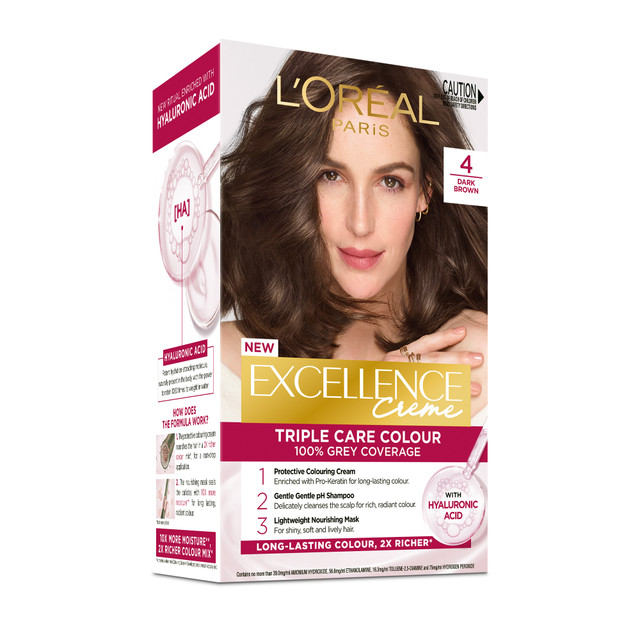 L'Oreal Excellence Crème Permanent Hair Colour 4 Dark Brown