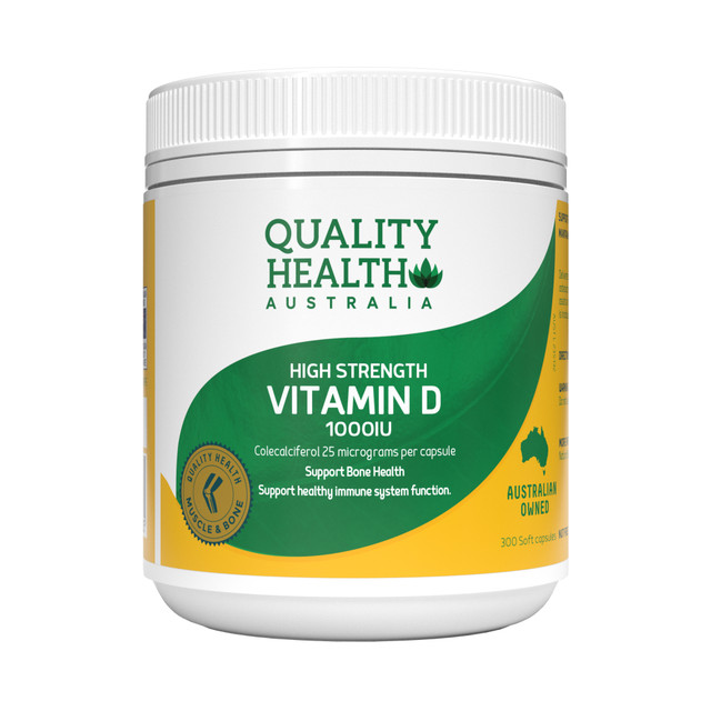 Quality Health Australia High Strength Vitamin D 1000IU 300s