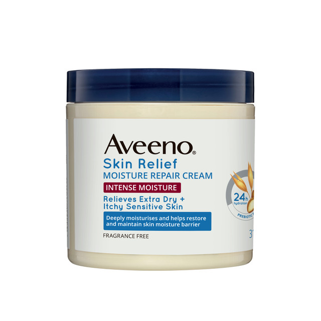 Aveeno Skin Relief Intense Moisture Repair Fragrance Free Body Cream 24-Hour Hydration Restore Very Dry Sensitive Skin 311g Aveeno Skin Relief Intense Moisture Repair Fragrance Free Body Cream 24-Hour Hydration Restore Very Dry Sensitive Skin 311g