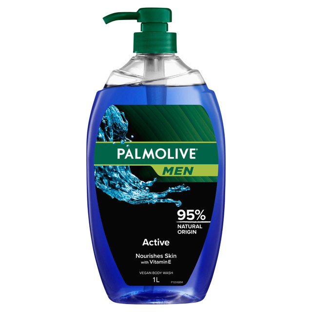 Palmolive Men Body Wash 1L, Active With Sea Minerals, No Parabens or Phthalates Palmolive Men Body Wash 1L, Active With Sea Minerals, No Parabens or Phthalates