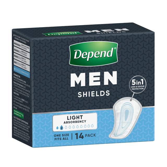 Depend Incontinence Shields Men 14 Pack Depend Incontinence Shields Men 14 Pack