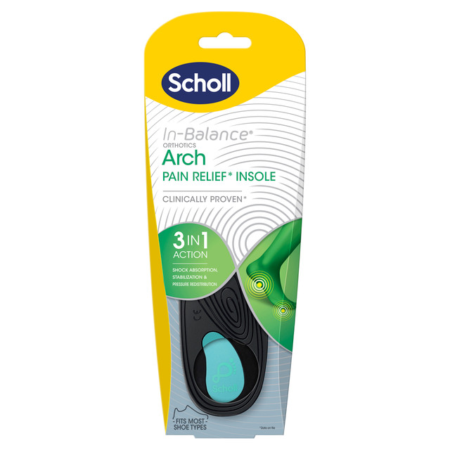 Scholl In-Balance Arch Orthotic Insole Small Size 4.5 - 6.5