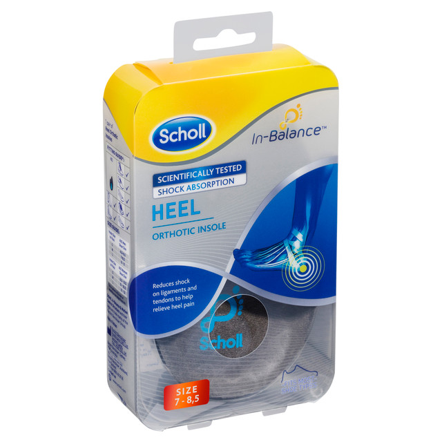 Scholl In-Balance Heel Orthotic Insole Medium Size 7 - 8.5