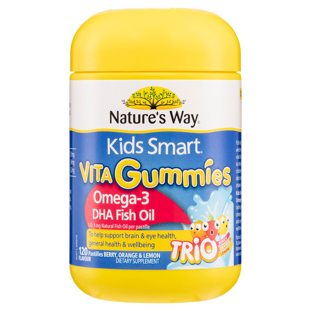 Nature's Way Kids Smart Vita Gummies Omega-3 DHA Fish Oil 120 Pack