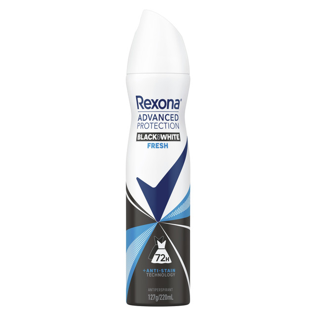 Rexona Women Advanced Protection Antiperspirant deodorant aerosol that leaves no white marks or yellow stains Invisible Dry Fresh Antiperspirant with body-heat activated technology 220 mL