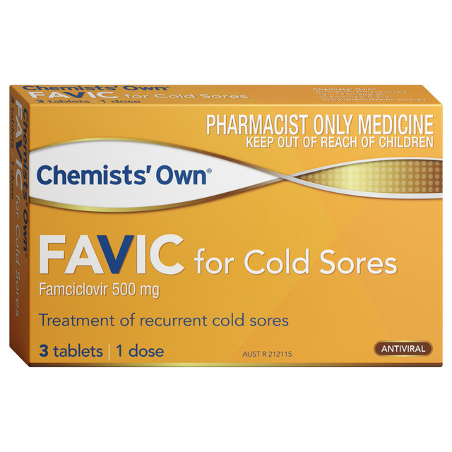 Chemists' Own Favic Cold Sores Tablets 3 S3 Chemists' Own Favic Cold Sores Tablets 3 S3