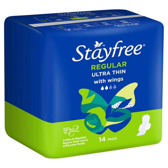 Stayfree Ultra Thin Regular Pads With Wings 14 Pack Stayfree Ultra Thin Regular Pads With Wings 14 Pack