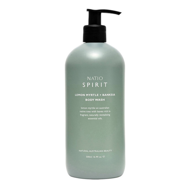 Natio Spirit Lemon Myrtle + Banksia Body Wash 500ml Natio Spirit Lemon Myrtle + Banksia Body Wash 500ml