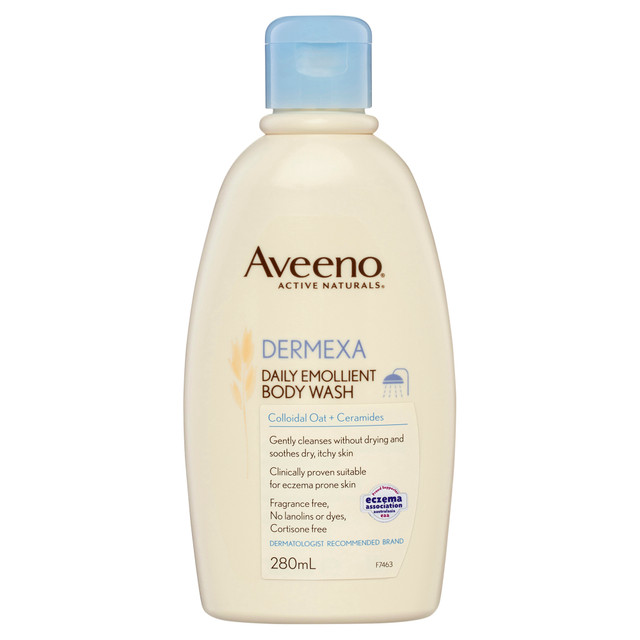 Aveeno Dermexa Daily Emollient Fragrance Free Body Wash Soothe & Moisturise Extra Dry Itchy Sensitive Eczema Prone Skin 280mL Aveeno Dermexa Daily Emollient Fragrance Free Body Wash Soothe & Moisturise Extra Dry Itchy Sensitive Eczema Prone Skin 280mL