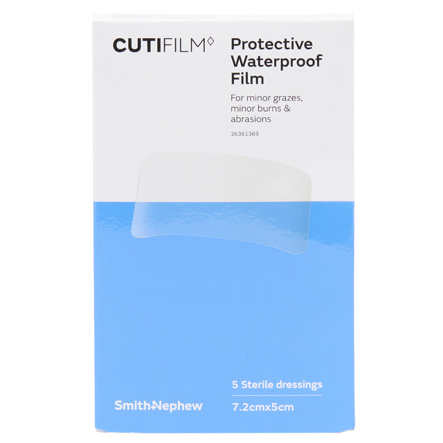 CUTIFILM Waterproof Film Dressing 7.2cm x 5cm pk5 CUTIFILM Waterproof Film Dressing 7.2cm x 5cm pk5