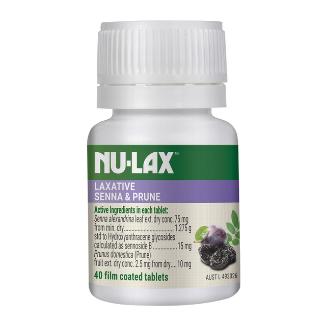 Nu-Lax Laxative Senna & Prune 40 Tablets