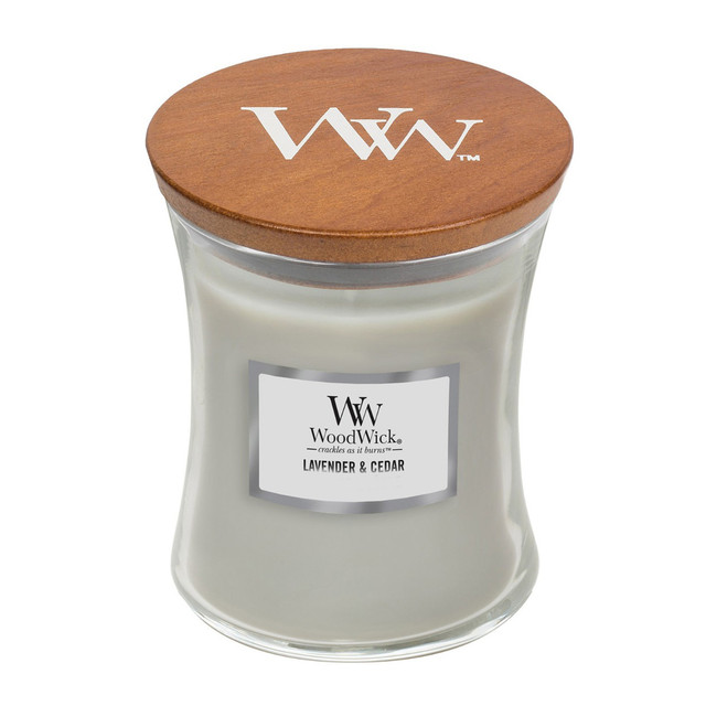 Woodwick Medium Lavender & Cedar Scented Candle