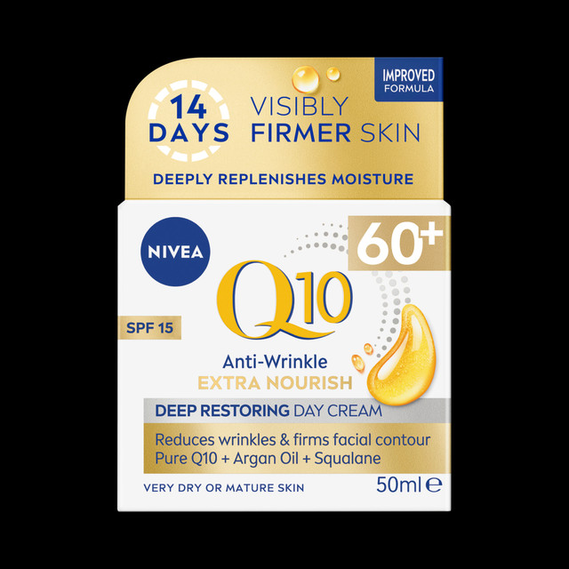 NIVEA Q10 Anti-Wrinkle Extra Nourish Deep Restoring Day Cream SPF15 50ml NIVEA Q10 Anti-Wrinkle Extra Nourish Deep Restoring Day Cream SPF15 50ml