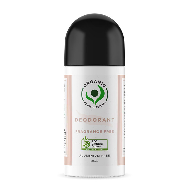 Organic Formulations Fragrance Free Deodorant 70ml