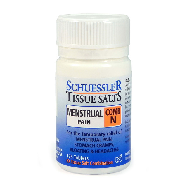 Schuessler Tissue Salts Menstrual Pain Comb N Tablets 125