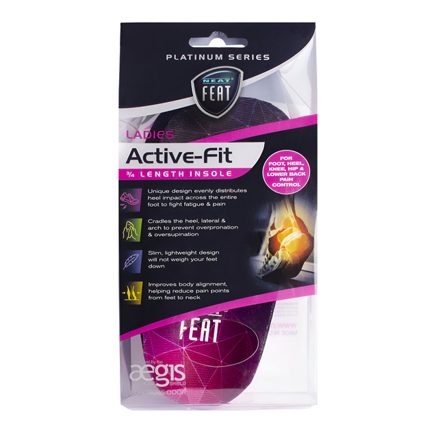 Neat Feat Orthotics Femme Ladies 3/4 Active Fit Large Insoles Neat Feat Orthotics Femme Ladies 3/4 Active Fit Large Insoles