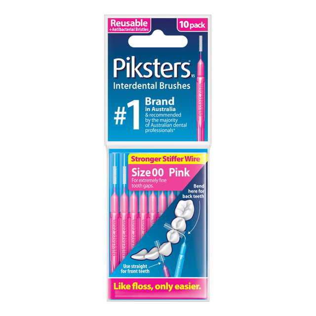 Piksters Interdental Brushes Pink Size 00 10pk
