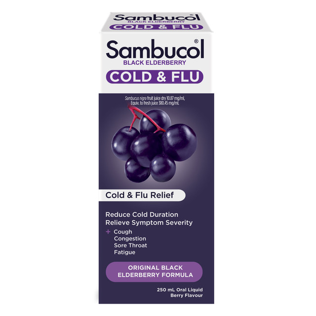 Sambucol Black Elderberry Cold & Flu Liquid 250mL