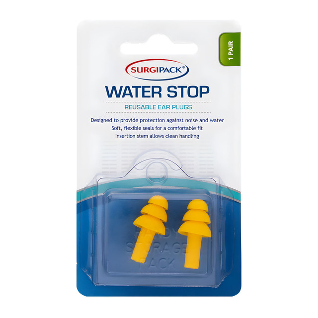 SurgiPack Water Stop Reusable Ear Plugs