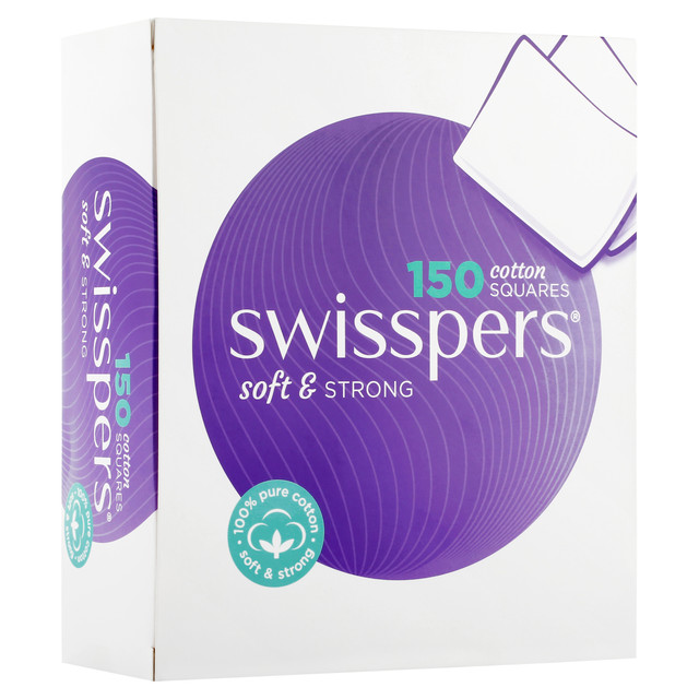 Swisspers Cotton Squares 150 pack