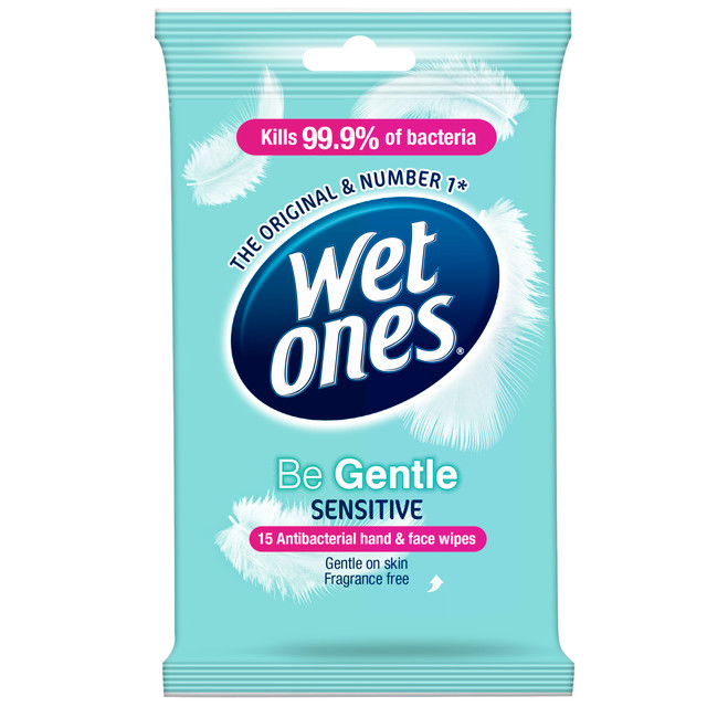 Wet Ones Be Gentle Wipes 15 Pack