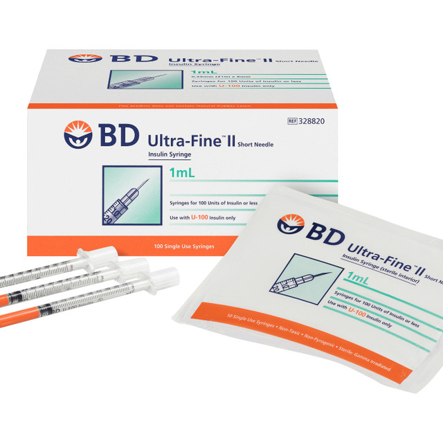 BD Ultra-Fine 1ml 31g 6mm Syringe 100 Pack