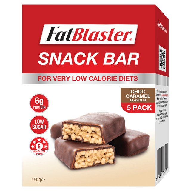 FatBlaster VLCD Snack Bar Chocolate Caramel 5x30g Pack