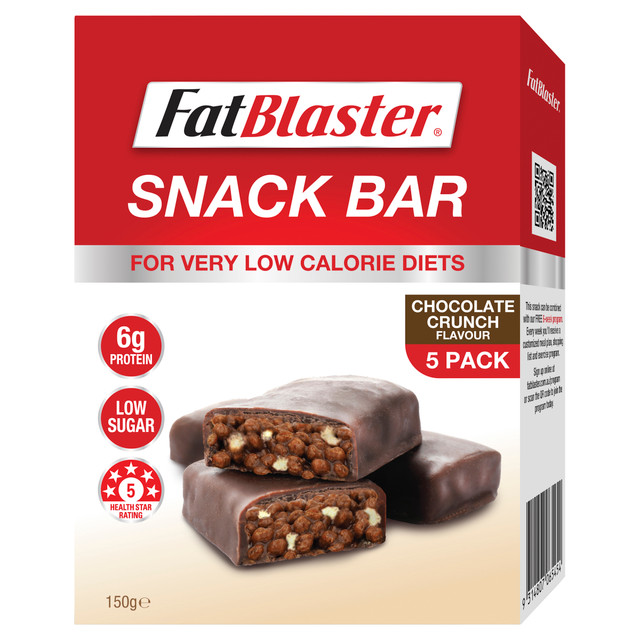 FatBlaster VLCD Snack Bar Chocolate Crunch 5x30g Pack