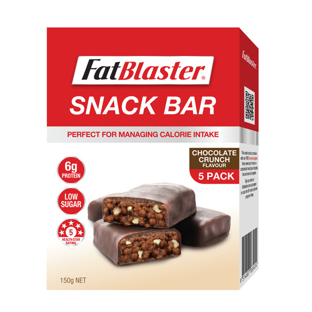 FatBlaster Snack Bar Chocolate Crunch 5x30g Pack FatBlaster Snack Bar Chocolate Crunch 5x30g Pack