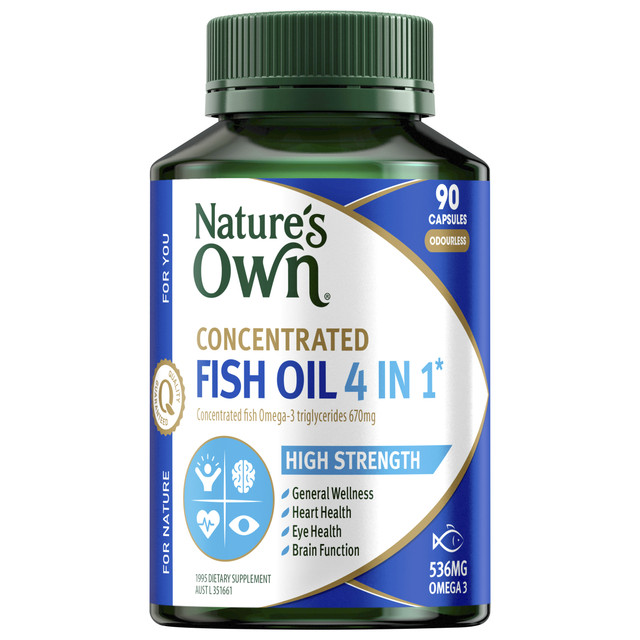 Nature's Own Concentrated Fish Oil 4 in 1  -  90 Capsules