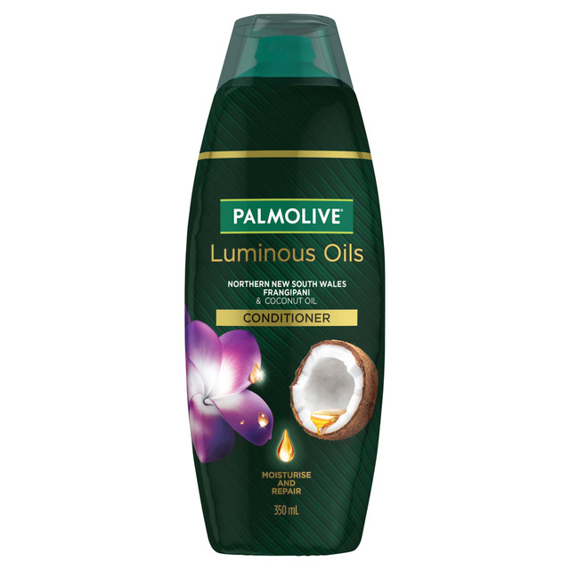 Palmolive Luminous Oils Hair Conditioner, Northern New South Wales Frangipani & Coconut Oil, 350mL, Moisturise and Repair