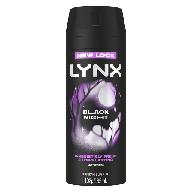Lynx Deodorant Aerosol Black Night 165ml Lynx Deodorant Aerosol Black Night 165ml